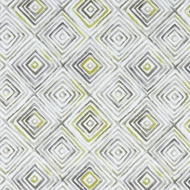 Clarke and Clarke Fabric F1359-1 Otis Chartreuse/Charcoal