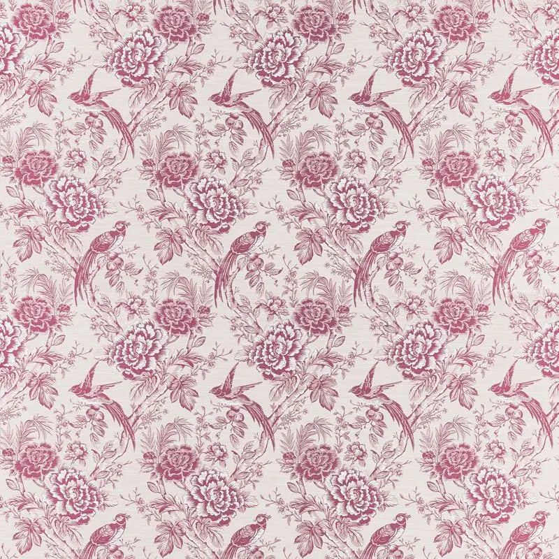 Clarke and Clarke Fabric F1429-6 Avium Raspberry