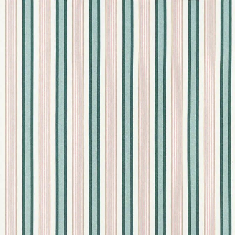 Clarke and Clarke Fabric F1430-4 Belvoir Emerald/Blush