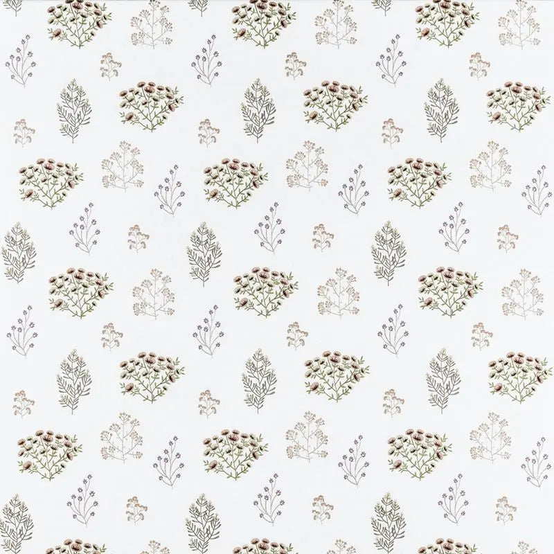 Clarke and Clarke Fabric F1431-1 Floris Blush/Damson