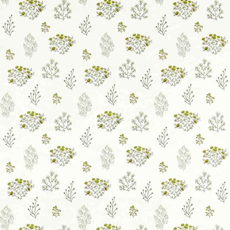 Clarke and Clarke Fabric F1431-2 Floris Chartreuse