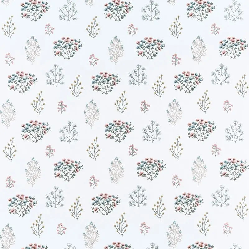 Clarke and Clarke Fabric F1431-3 Floris Eau De Nil