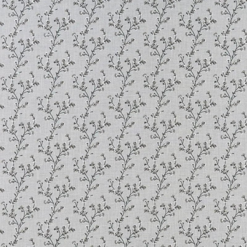 Clarke and Clarke Fabric F1439-1 Blossom Charcoal