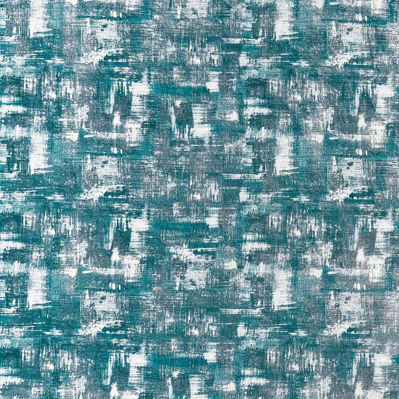 Clarke and Clarke Fabric F1472-5 Tessellati Teal/Gilver