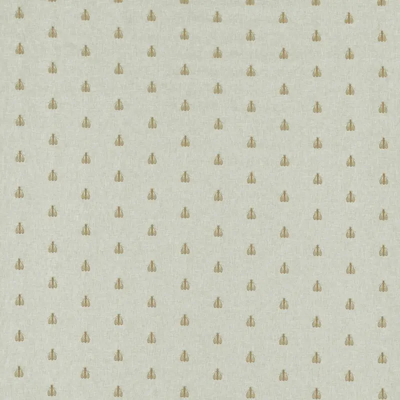 Clarke and Clarke Fabric F1507-2 Falena Linen/Gold