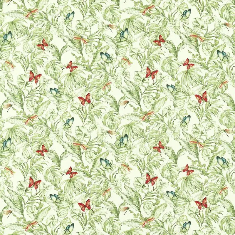 Clarke and Clarke Fabric F1513-5 Acadia Olive/Spice