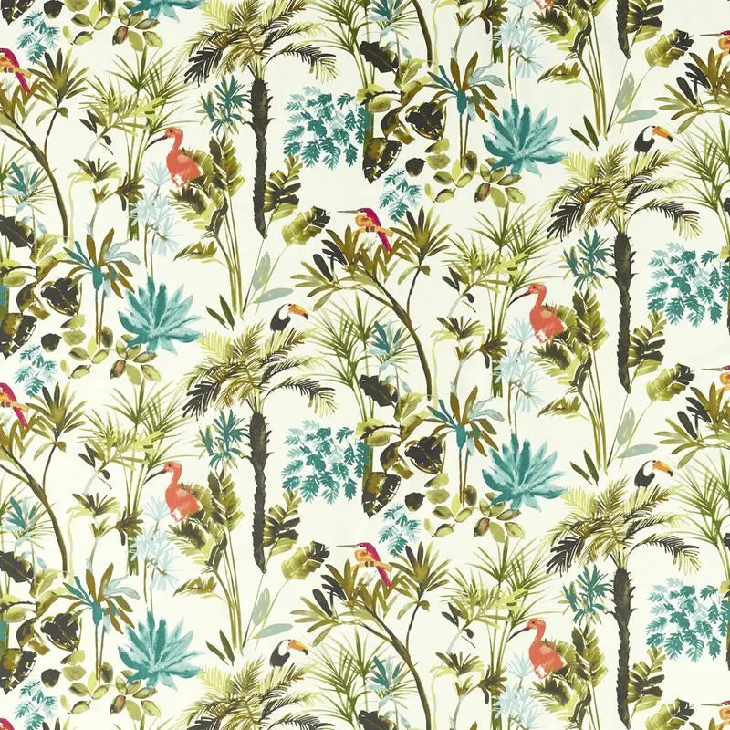 Clarke and Clarke Fabric F1518-2 Palm Sky