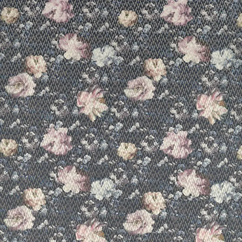 Clarke and Clarke Fabric F1523-1 Camile Blush/Charcoal