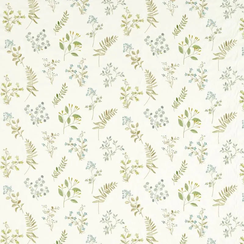 Clarke and Clarke Fabric F1554-1 Brigitte Apple/Mineral