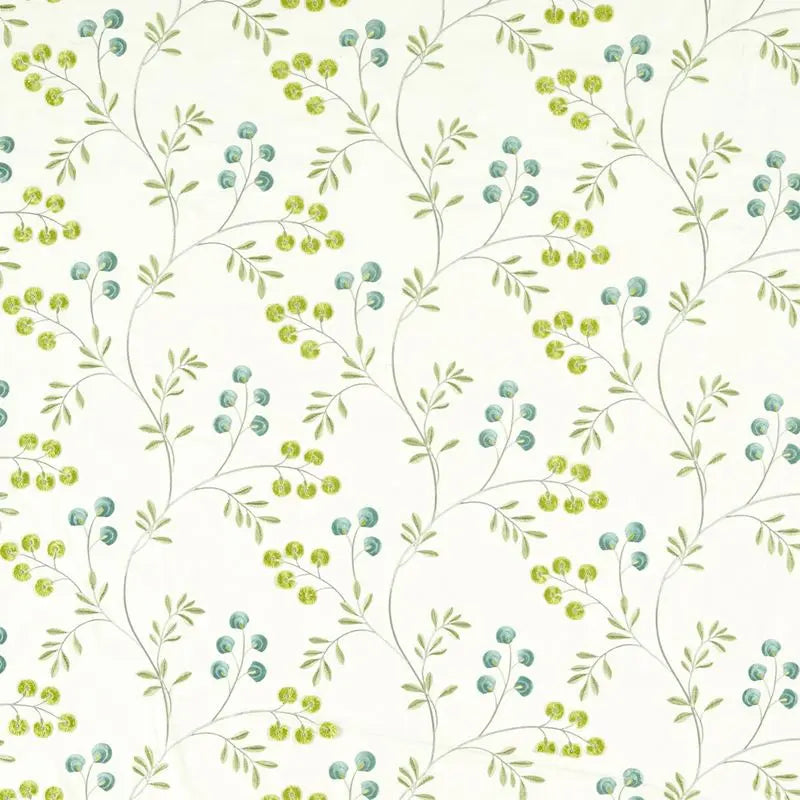 Clarke and Clarke Fabric F1556-1 Rochelle Apple/Mineral