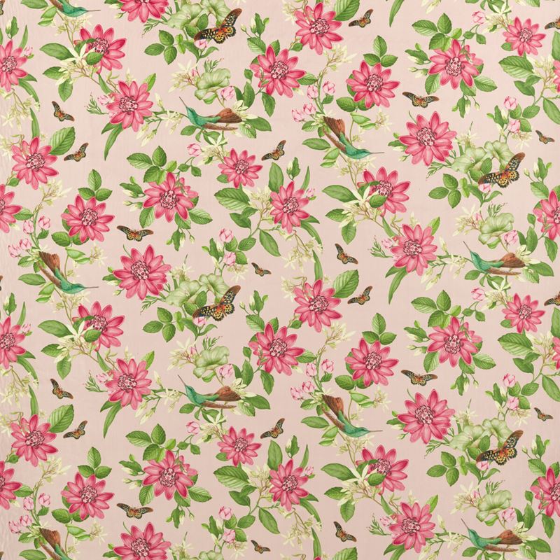 Clarke and Clarke Fabric F1588-1 Pink Lotus Velvet Blush