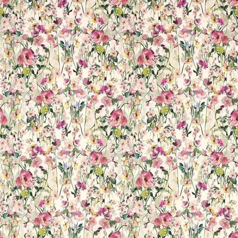 Clarke and Clarke Fabric F1596-1 Wild Meadow Blush