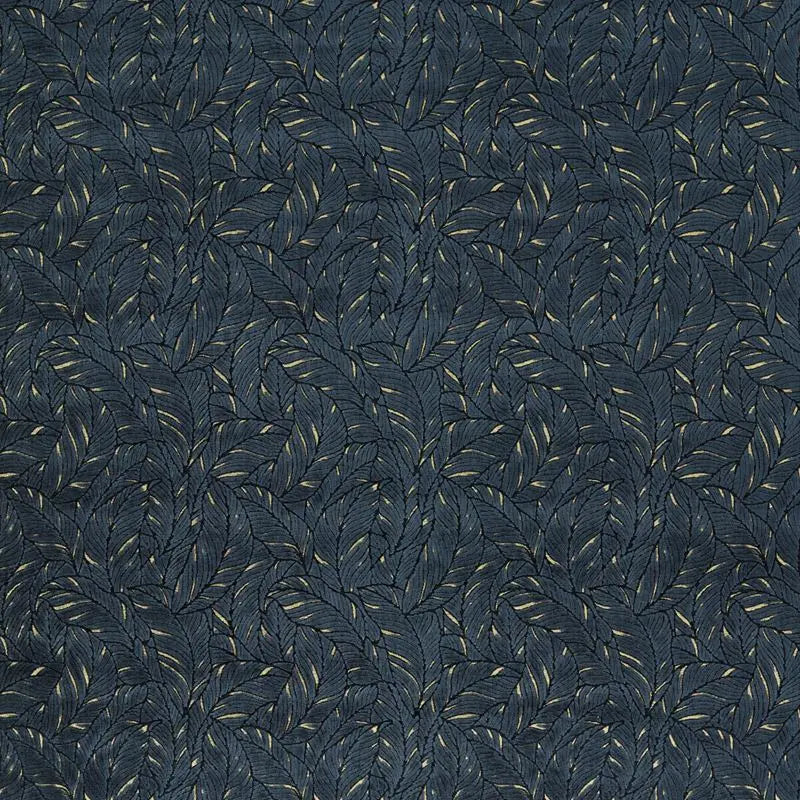 Clarke and Clarke Fabric F1611-4 Selva Midnight/Gold Velvet