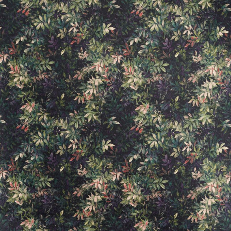 Clarke and Clarke Fabric F1612-1 Congo Amethyst/Emerald Velvet