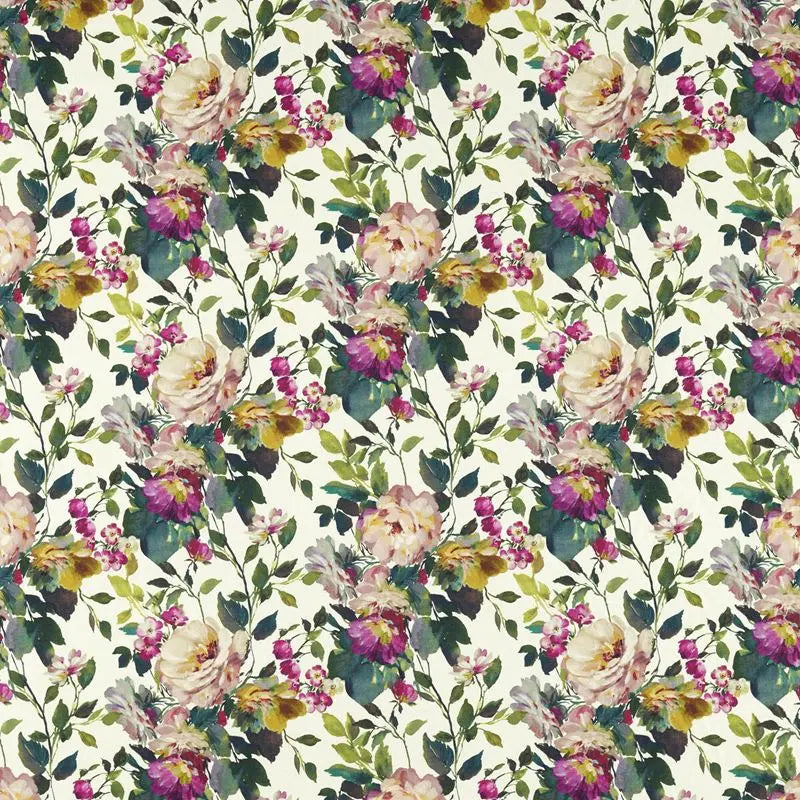 Clarke and Clarke Fabric F1613-3 Bloom Fuchsia