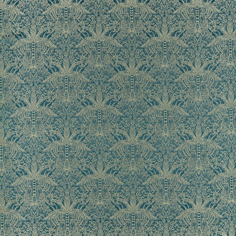 Clarke and Clarke Fabric F1615-3 Leopardo Kingfisher Jacquard