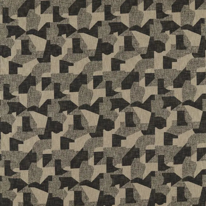 Clarke and Clarke Fabric F1631-1 Espen Charcoal/Linen