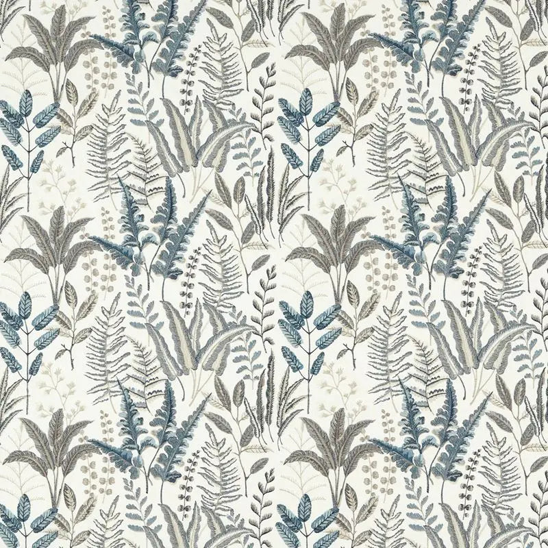 Clarke and Clarke Fabric F1654-1 Bracken Denim Emb