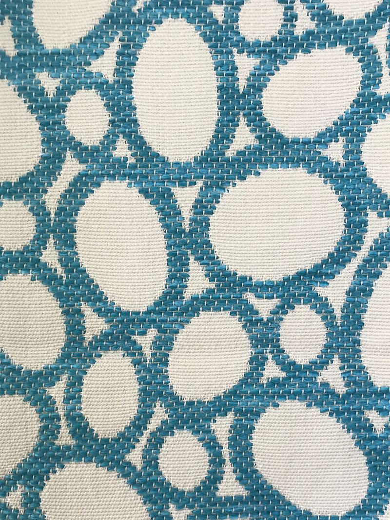 Scalamandre Fabric F3 00068038 Madagascar Ovals Fr Aqua