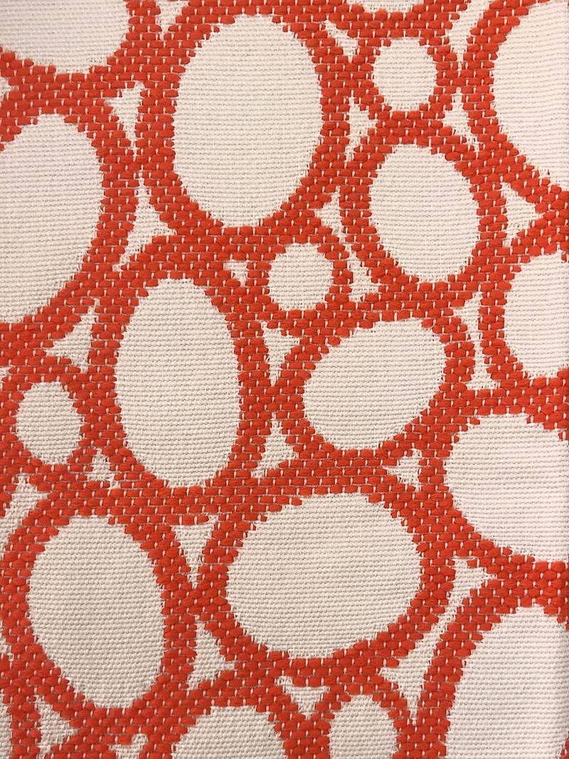 Scalamandre Fabric F3 00078038 Madagascar Ovals Fr Tangerine