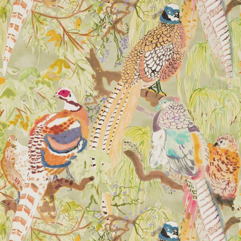 Mulberry Wallpaper FG085.Y101 Game Birds Multi