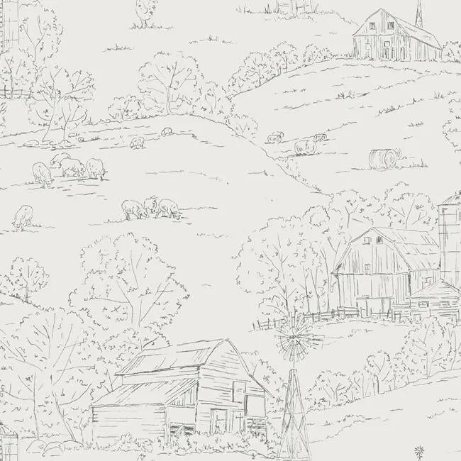 York Wallpaper FH4033 Pasture Toile