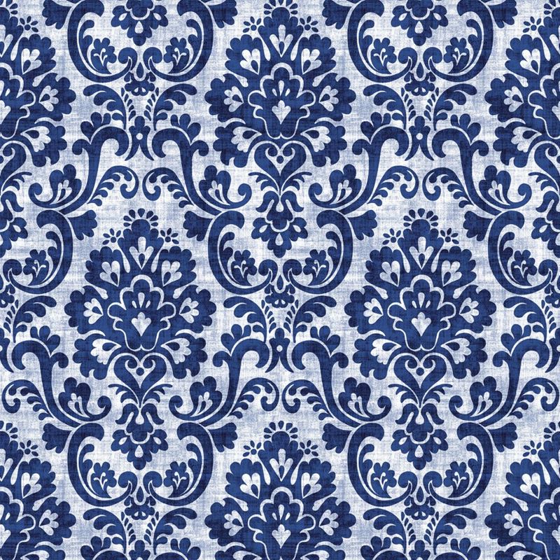 RM Coco Fabric Frescato Damask Cobalt