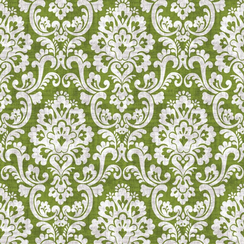 RM Coco Fabric Frescato Damask Reversal Wasabi