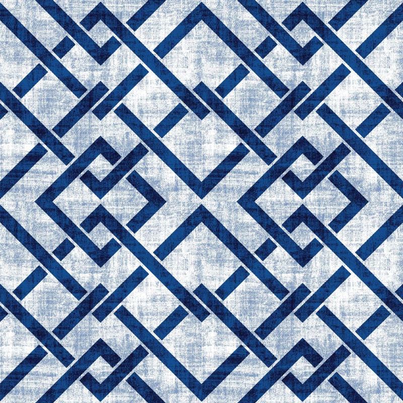 RM Coco Fabric Frescato Trellis Cobalt