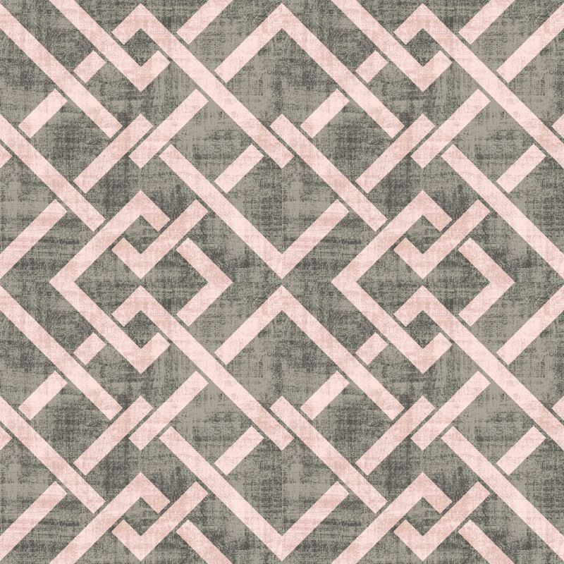 RM Coco Fabric Frescato Trellis Reversal Rose Dust