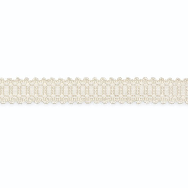 Schumacher Fabric Trim G524-1 Mikayla Gimp Silk W/Picot 3/4" Blanc