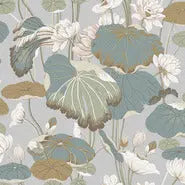 York Wallpaper GO8294 Lotus Pond