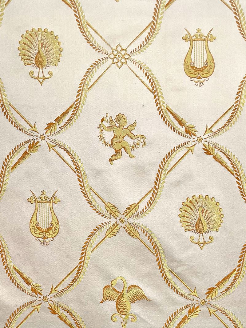 Scalamandre Fabric H0 00034026 Lampas Suchet Creme