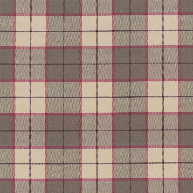 Kasmir Fabric Hemingway Plaid Berry