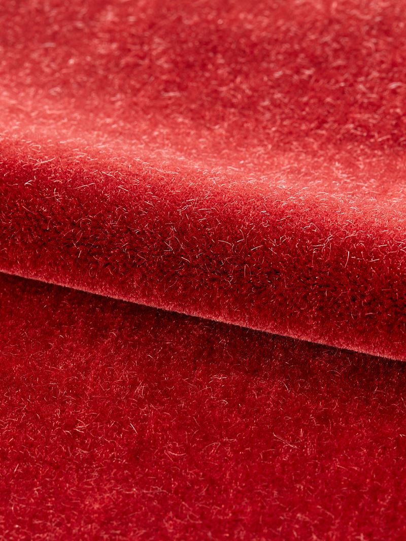 Scalamandre Fabric JB 04058216 Neva Mohair Red Pepper