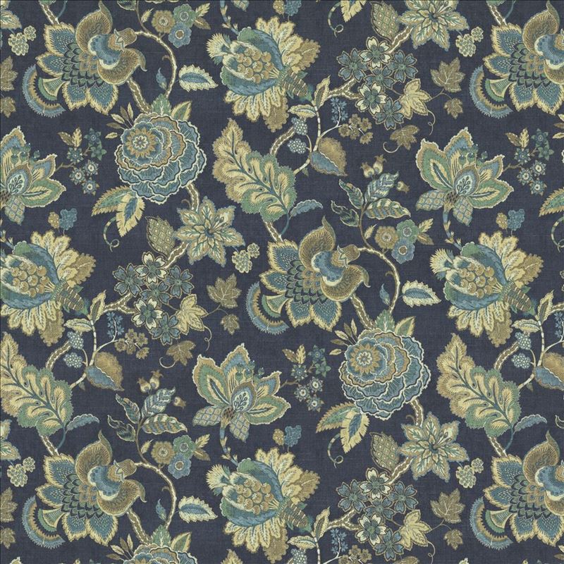 Kasmir Fabric Kates Garden Indigo