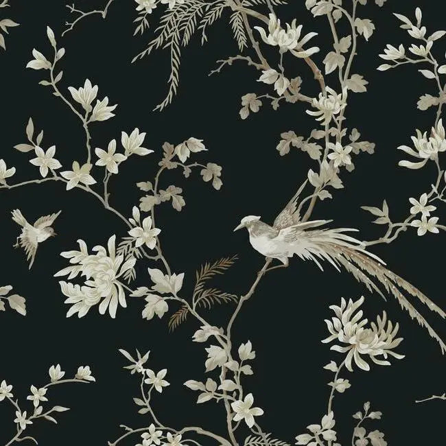 York Wallpaper KT2173 Bird And Blossom Chinoserie