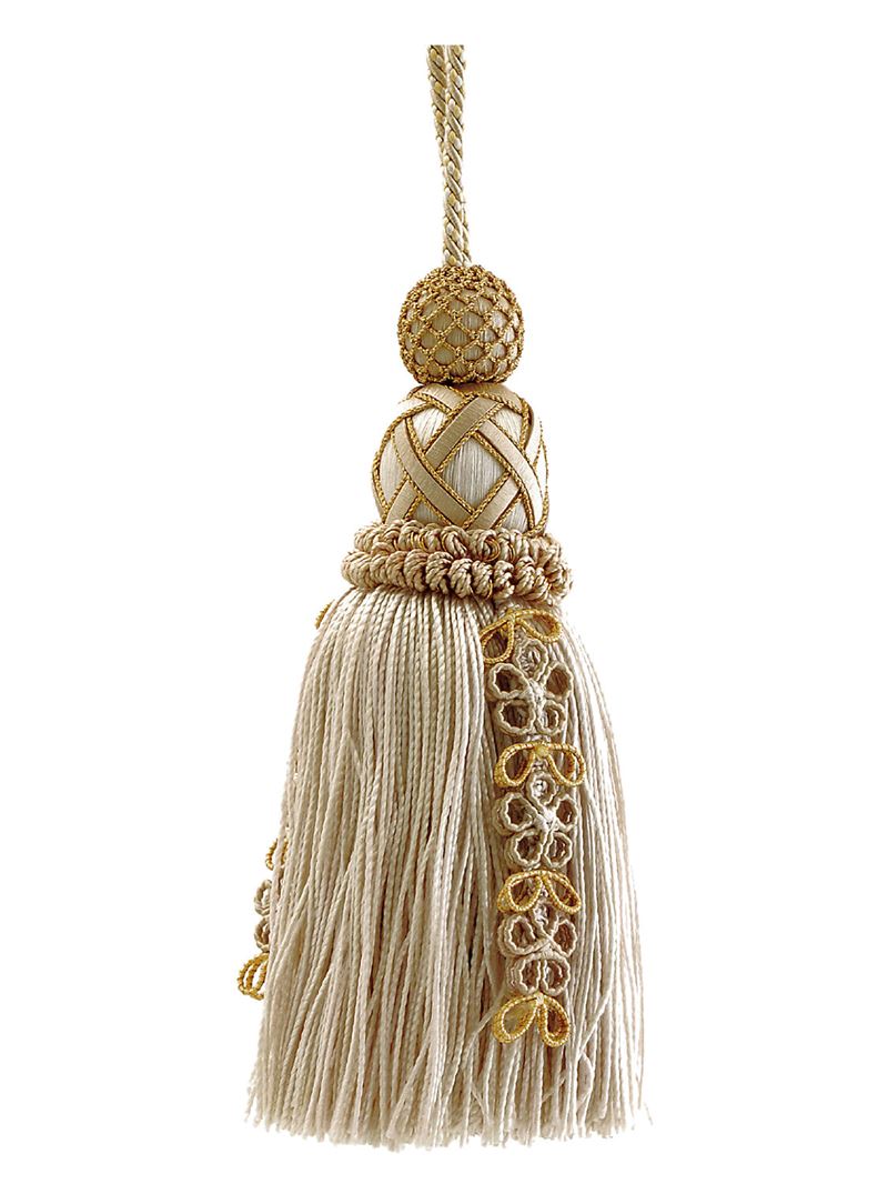 Scalamandre Fabric LA 30544467 Siecle Key Tassel Gilded Alabaster