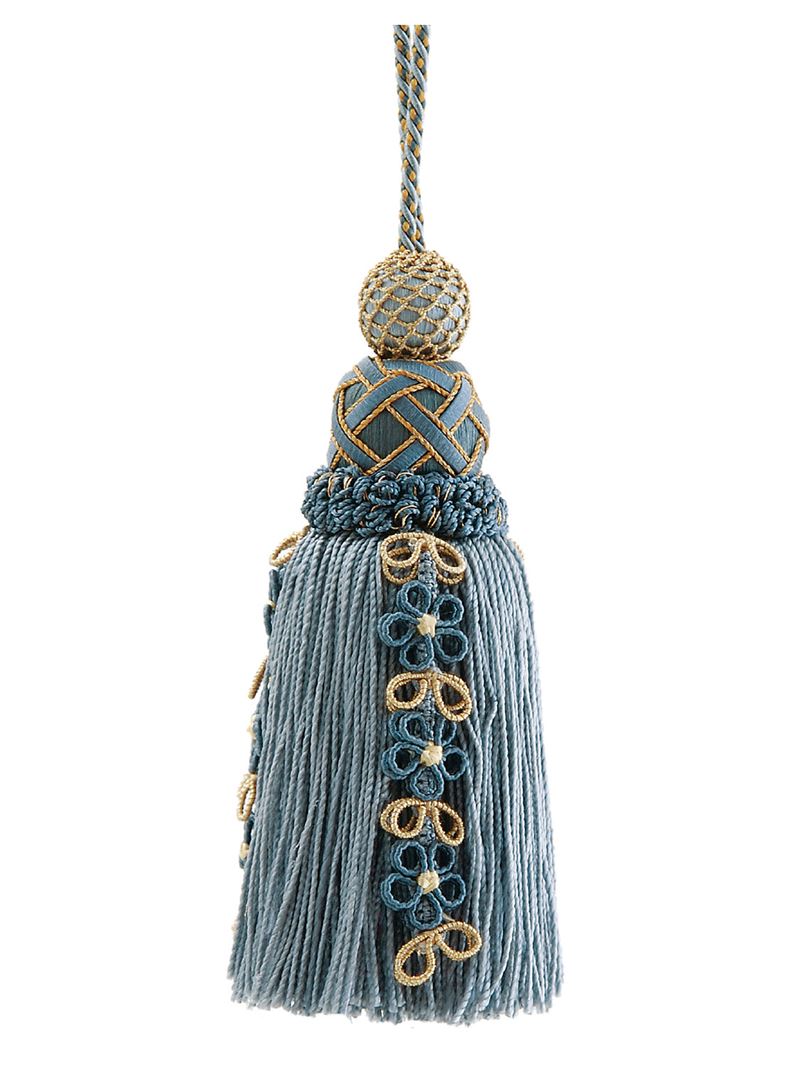 Scalamandre Fabric LA 30604467 Siecle Key Tassel French Blue