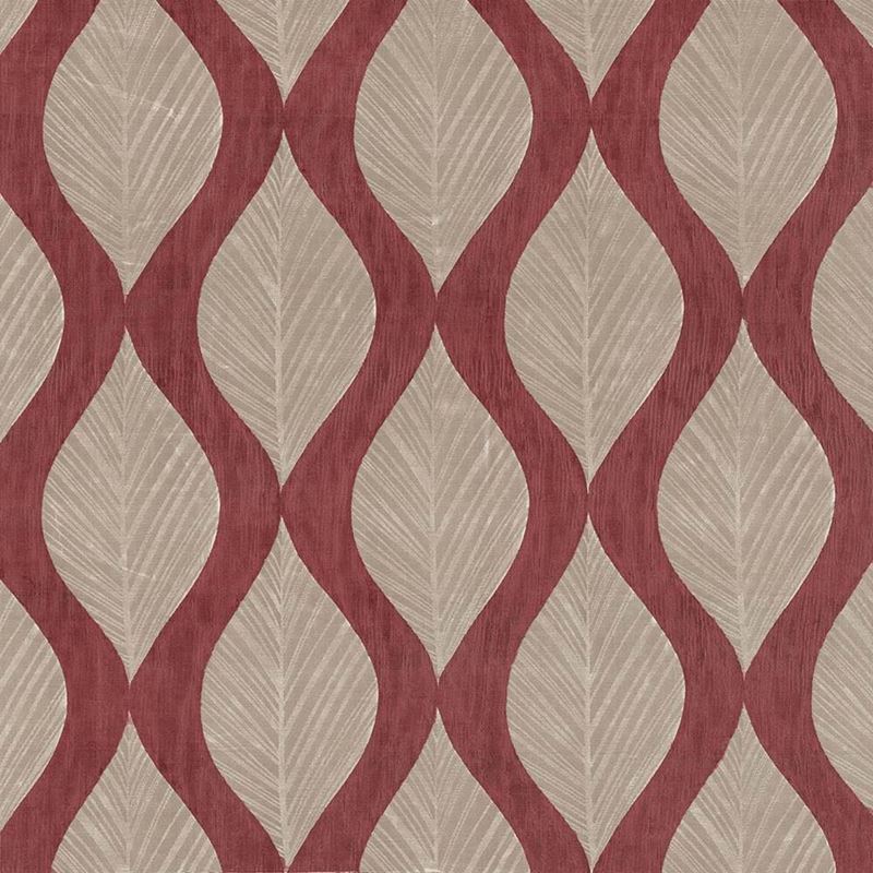 Kasmir Fabric Leaf Study Cherry