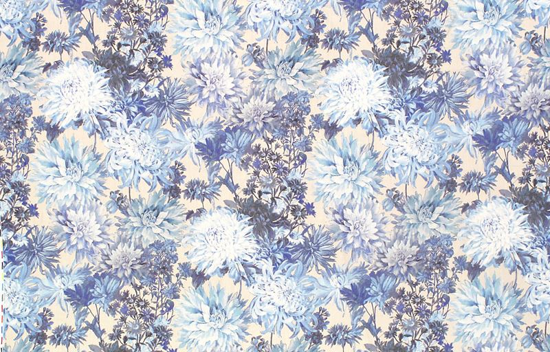 Scalamandre Fabric LO 00018037 Grey's Flower Garden Blues