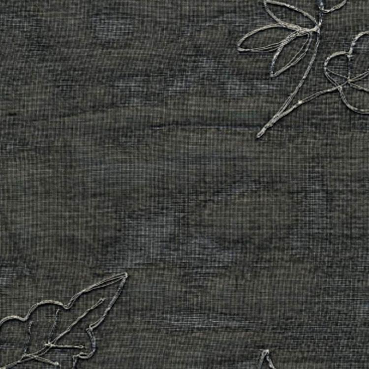 RM Coco Fabric METALLIC LEAF Black