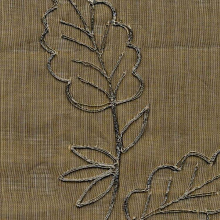 RM Coco Fabric METALLIC LEAF Brown