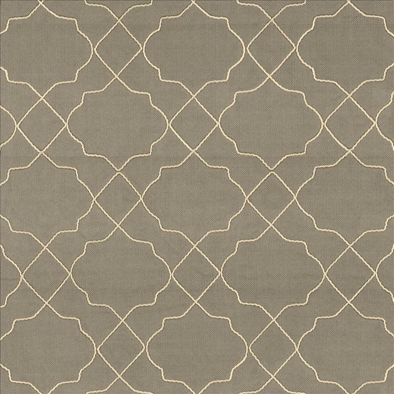 Kasmir Fabric Moroccan Trellis Silver Cloud