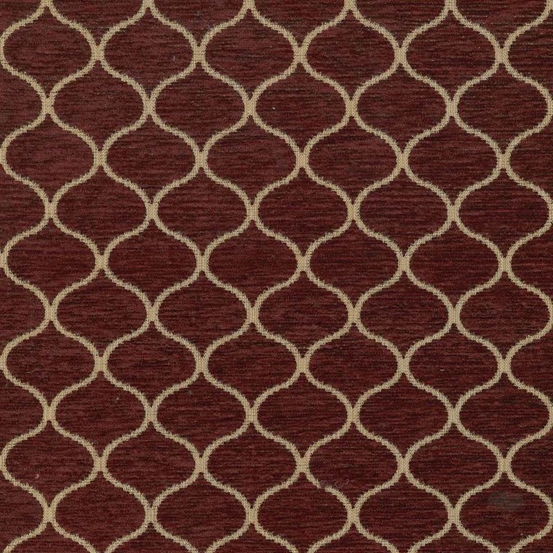 Kasmir Fabric Ogee Trellis Crimson