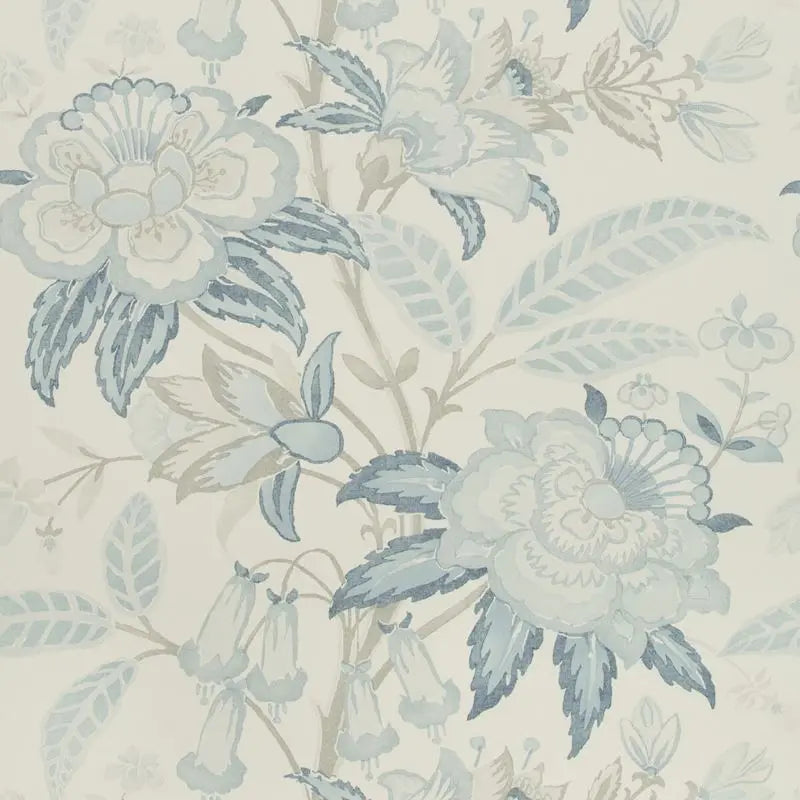 Lee Jofa Wallpaper P2018103.115 Davenport Paper Frost Blue