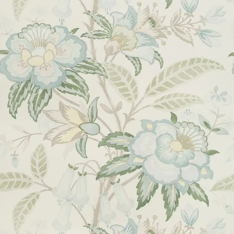 Lee Jofa Wallpaper P2018103.153 Davenport Paper Sea Mist