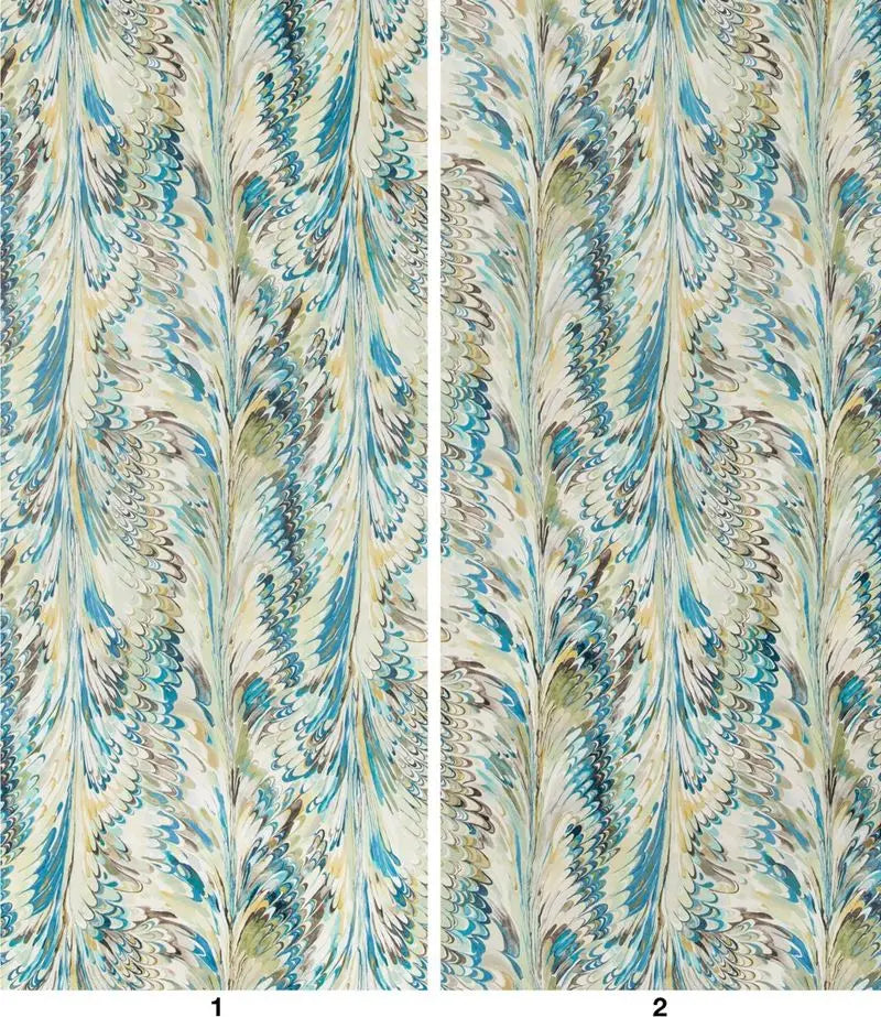 Lee Jofa Wallpaper P2019103.345 Taplow Paper Peacock/Gold