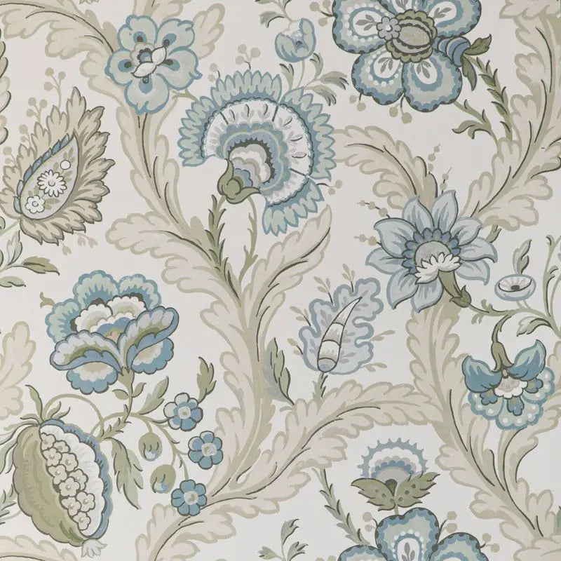 Lee Jofa Wallpaper P2020101.1323 Wimberly Paper Aqua/Sage