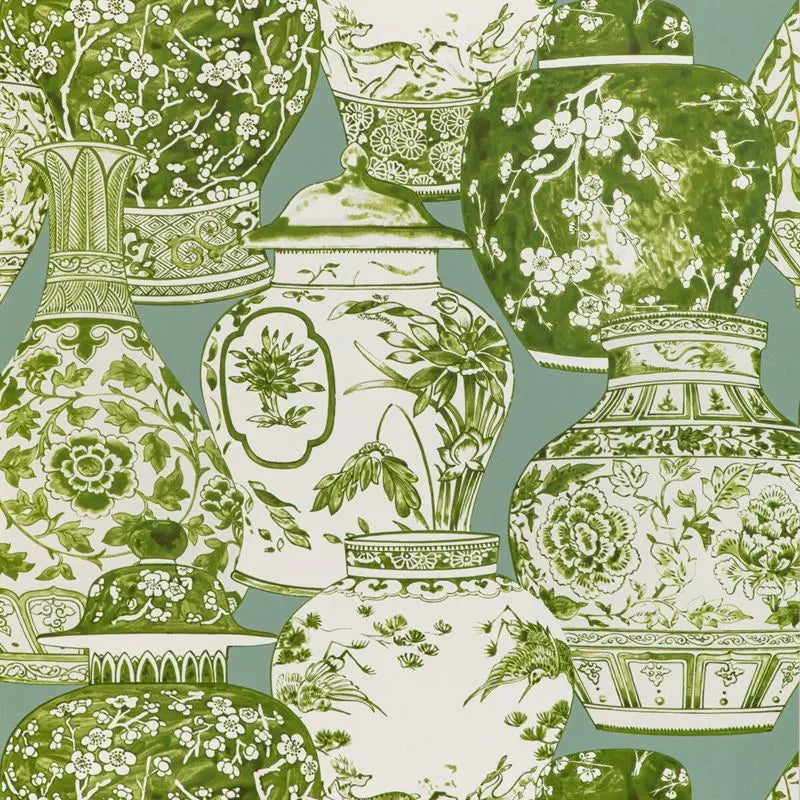 Lee Jofa Wallpaper P2020108.2313 Pandan Paper Mist/Jade